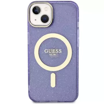 Etui Guess GUHMP14MHCMCGU do iPhone 14 Plus 6.7" hardcase Glitter Gold MagSafe