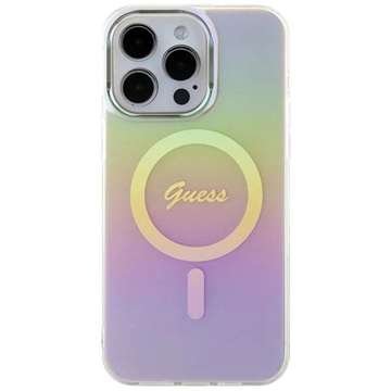 Etui Guess GUHMP15LHITSP do iPhone 15 Pro 6.1" różowy/pink hardcase IML Iridescent MagSafe