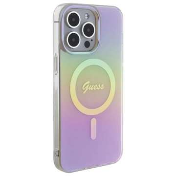 Etui Guess GUHMP15LHITSP do iPhone 15 Pro 6.1" różowy/pink hardcase IML Iridescent MagSafe