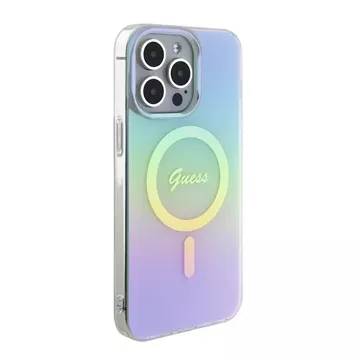 Etui Guess GUHMP15XHITSQ do iPhone 15 Pro Max turkusowy/turquoise hardcase IML Iridescent MagSafe