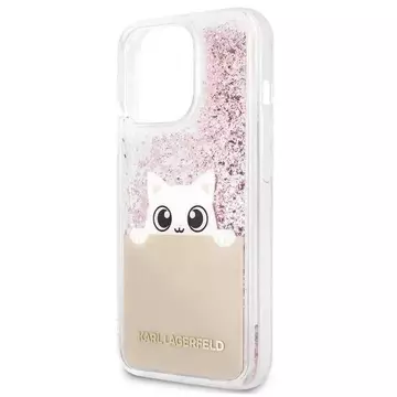 Etui Karl Lagerfeld KLHCP13XPABGNU do iPhone 13 Pro Max 6,7" hardcase PEEK A BOO Liquid Glitter