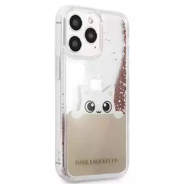 Etui Karl Lagerfeld KLHCP13XPABGNU do iPhone 13 Pro Max 6,7" hardcase PEEK A BOO Liquid Glitter