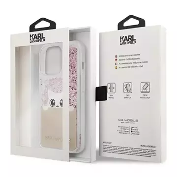 Etui Karl Lagerfeld KLHCP13XPABGNU do iPhone 13 Pro Max 6,7" hardcase PEEK A BOO Liquid Glitter