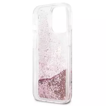 Etui Karl Lagerfeld KLHCP13XPABGNU do iPhone 13 Pro Max 6,7" hardcase PEEK A BOO Liquid Glitter