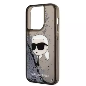 Etui Karl Lagerfeld KLHCP14XLNKHCK do iPhone 14 Pro Max 6,7" hardcase Glitter Karl Head czarny/black