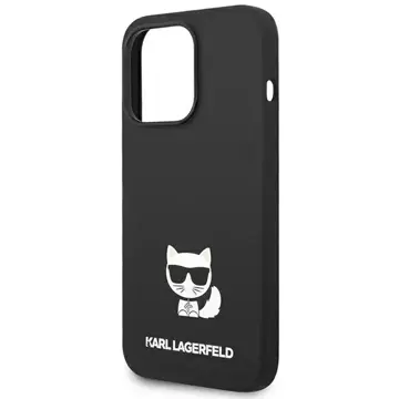 Etui Karl Lagerfeld KLHCP14XSLCTBK do iPhone 14 Pro Max 6,7" hardcase Silicone Choupette Body czarny/black