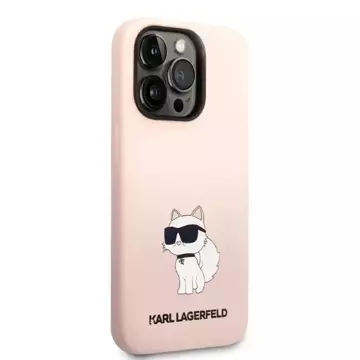 Etui Karl Lagerfeld KLHCP14XSNCHBCP do iPhone 14 Pro Max 6,7" hardcase Silicone Choupette różowy/pink