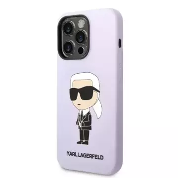 Etui Karl Lagerfeld KLHCP14XSNIKBCU do iPhone 14 Pro Max 6,7" hardcase Silicone Ikonik purpurowy/purple