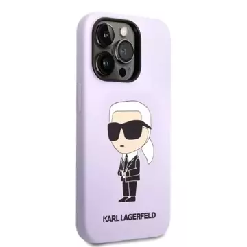 Etui Karl Lagerfeld KLHCP14XSNIKBCU do iPhone 14 Pro Max 6,7" hardcase Silicone Ikonik purpurowy/purple