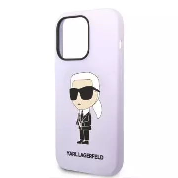 Etui Karl Lagerfeld KLHCP14XSNIKBCU do iPhone 14 Pro Max 6,7" hardcase Silicone Ikonik purpurowy/purple