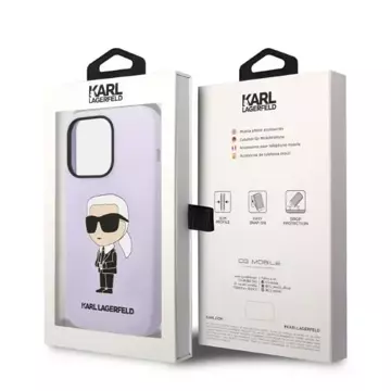 Etui Karl Lagerfeld KLHCP14XSNIKBCU do iPhone 14 Pro Max 6,7" hardcase Silicone Ikonik purpurowy/purple