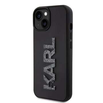 Etui Karl Lagerfeld KLHCP15S3DMBKCK do iPhone 15 6.1" czarny/black hardcase 3D Rubber Glitter Logo