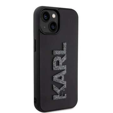 Etui Karl Lagerfeld KLHCP15S3DMBKCK do iPhone 15 6.1" czarny/black hardcase 3D Rubber Glitter Logo