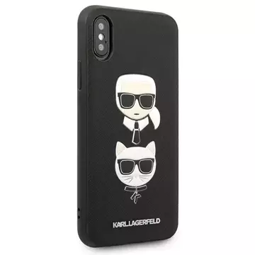 Etui Karl Lagerfeld KLHCPXSAKICKCBK do Appple iPhone X/XS hardcase Saffiano Karl&Choupette Head