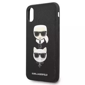 Etui Karl Lagerfeld KLHCPXSAKICKCBK do Appple iPhone X/XS hardcase Saffiano Karl&Choupette Head