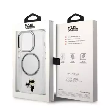 Etui Karl Lagerfeld KLHMP14LHNKCIT do iPhone 14 Pro 6,1" hardcase Iconic Karl&Choupette Magsafe