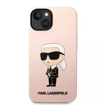 Etui Karl Lagerfeld KLHMP14MSNIKBCP do iPhone 14 Plus 6,7" hardcase Silicone Ikonik Magsafe różowy/pink