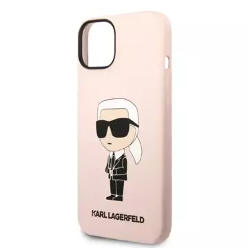 Etui Karl Lagerfeld KLHMP14MSNIKBCP do iPhone 14 Plus 6,7" hardcase Silicone Ikonik Magsafe różowy/pink