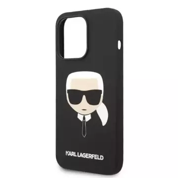 Etui Karl Lagerfeld KLHMP14XSLKHBK do iPhone 14 Pro Max 6,7" hardcase Silicone Karl`s Head Magsafe czarny/black 