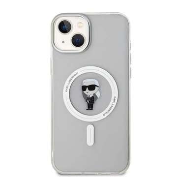 Etui Karl Lagerfeld KLHMP15MHFCKNOT do iPhone 15 Plus 6.7" transparent hardcase IML Ikonik MagSafe