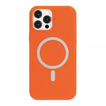 Etui Mercury MagSafe Silicone do iPhone 12 mini 5,4" pomarańczowy/orange