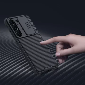 Etui Nillkin CamShield Pro Case etui do Samsung Galaxy S23+ pokrowiec z osłoną na aparat niebieskie