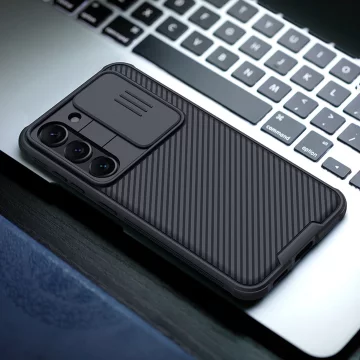 Etui Nillkin CamShield Pro Case etui do Samsung Galaxy S23+ pokrowiec z osłoną na aparat niebieskie