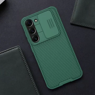 Etui Nillkin CamShield Pro Case etui do Samsung Galaxy S23+ pokrowiec z osłoną na aparat niebieskie