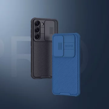 Etui Nillkin CamShield Pro Case etui do Samsung Galaxy S23+ pokrowiec z osłoną na aparat niebieskie