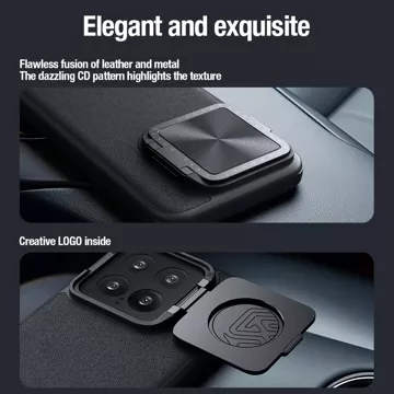 Etui Nillkin CamShield Prop Leather Magnetic Case na Xiaomi 14 Pro - czarne