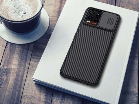 Etui Nillkin CamShield case do Realme 8/ 8 Pro Black + Szkło