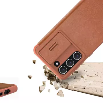Etui Nillkin Qin Leather Pro Case etui do Samsung Galaxy S23+ pokrowiec z klapką osłona na aparat czerwone