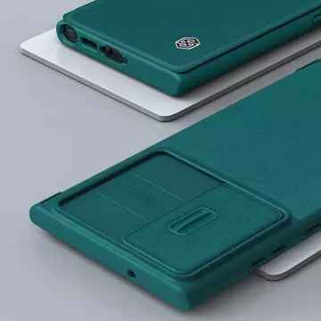 Etui Nillkin Qin Leather Pro Case etui do Samsung Galaxy S23+ pokrowiec z klapką osłona na aparat zielone