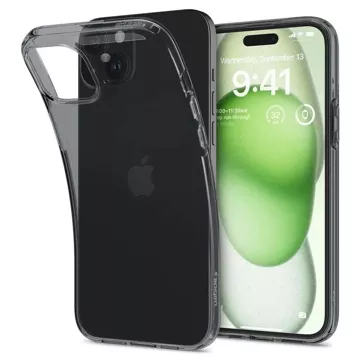 Etui Spigen Crystal Flex do Apple iPhone 15 Plus - szaro-przezroczyste