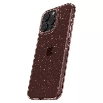 Etui Spigen Liquid Crystal Glitter do Apple iPhone 15 Pro - różowo-przezroczyste