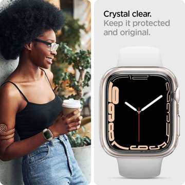 Etui Spigen Liquid Crystal do Apple Watch 4/5/6/7/SE (44/45mm) Crystal Clear