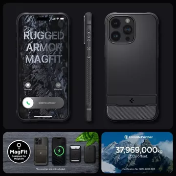 Etui Spigen Rugged Armor Mag Magsafe do Apple iPhone 15 Pro Max Matte Black