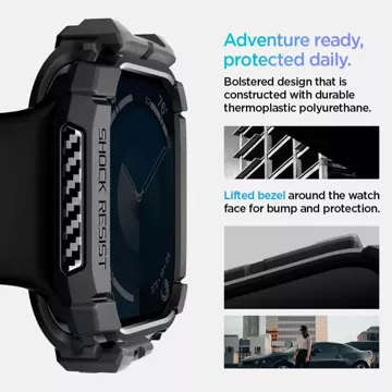 Etui Spigen Rugged Armor ”Pro” do Apple Watch 10 (42 MM) Matte Black