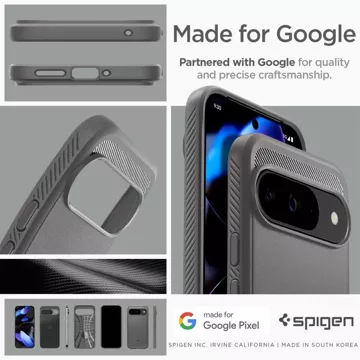 Etui Spigen Rugged Armor do Google Pixel 9 / 9 Pro Marble Grey