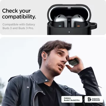 Etui Spigen Rugged Armor do Samsung Galaxy Buds 3 / 3 Pro Matte Black