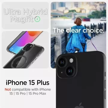 Etui Spigen Ultra Hybrid MagSafe na iPhone 15 Plus - grafitowe