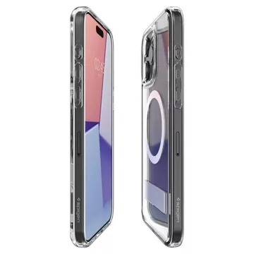 Etui Spigen Ultra Hybrid S MagSafe z podstawką do iPhone 15 Pro - przezroczyste