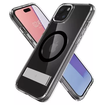 Etui Spigen Ultra Hybrid S MagSafe z podstawką do iPhone 15 - czarne