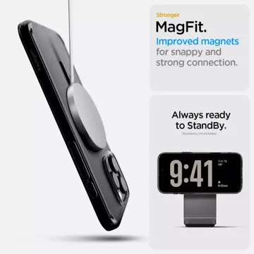 Etui Spigen Ultra Hybrid ”T” Mag MagSafe iPhone 16 Pro Max Frost Black