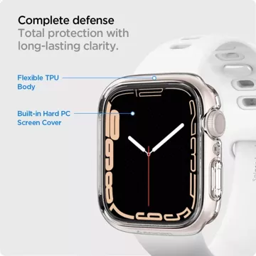 Etui Spigen Ultra Hybrid do Apple Watch 7 / 8 / 9 (41 mm) Crystal Clear