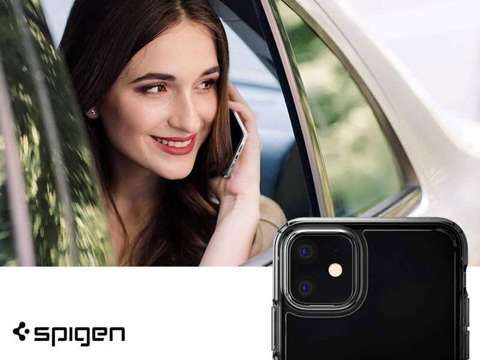 Etui Spigen Ultra Hybrid do Apple iPhone 11 Crystal Clear + szkło alogy