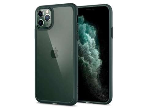 Etui Spigen Ultra Hybrid do Apple iPhone 11 Pro Midnight green + Szkło SGP