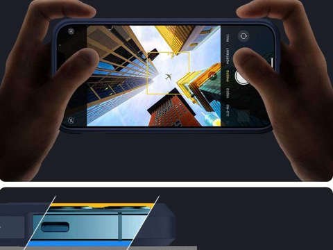 Etui Spigen Ultra Hybrid do Apple iPhone 12/ 12 Pro 6.1 Navy Blue + Szkło Alogy