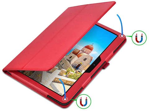 Etui Stand Cover Alogy stojak do Lenovo Tab M10 10.1 TB-X505 F/L Czerwone + Folia + Rysik
