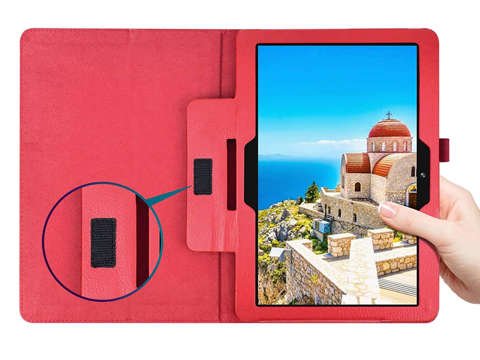 Etui Stand Cover Alogy stojak do Lenovo Tab M10 10.1 TB-X505 F/L Czerwone + Folia + Rysik
